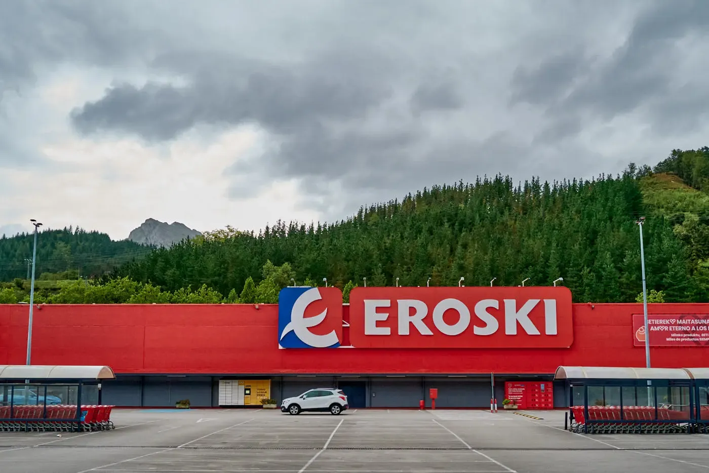 a large commercial area, where cashiers own their work tool